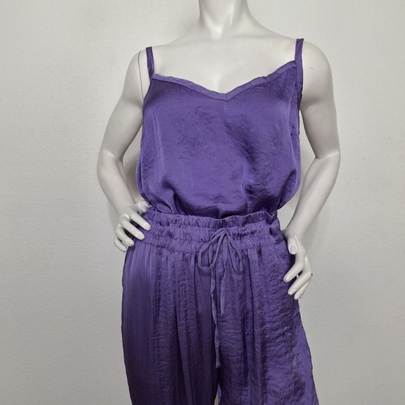 Adore Me NEW Chalk Violet Bethany Coquette Top & Pants Pajamas 2 Piece Set Sz. L - Picture 5 of 16